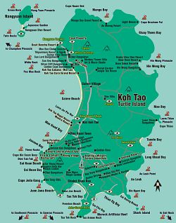 Koh Tao Info map